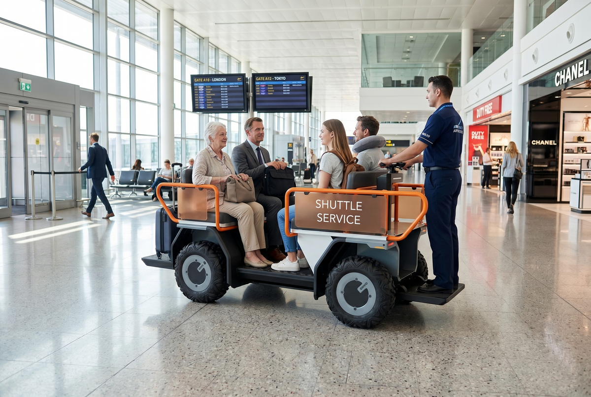 Today's airport ground transport reality.