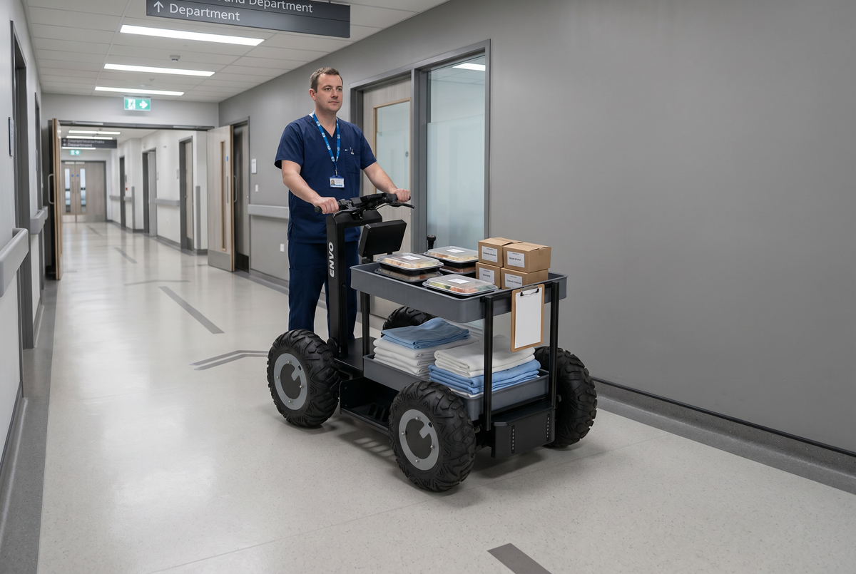 Medical utility, patient shuttle, and hospital logistics configurations.