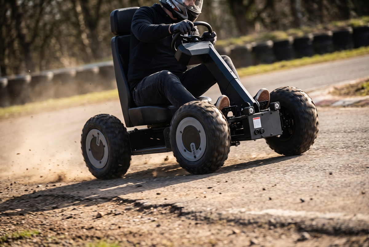 More stable than a narrow go-kart layout